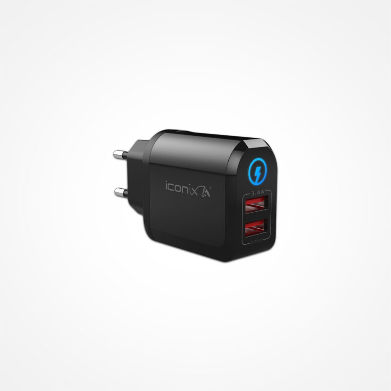 Chargeur Rapide ICONIX 17W Dual USB IC-HC1024