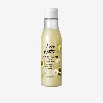 Shampooing 2 en 1 pour Tout type de Cheveux Love Nature Oriflame