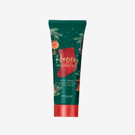 Crème pour les mains parfumée aux agrumes et aux épices d'hiver Happy Holidays