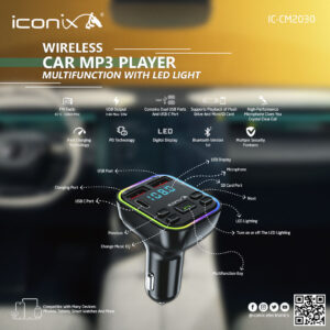 Lecteur MP3 de voiture 18W IC-CM2030 iconix