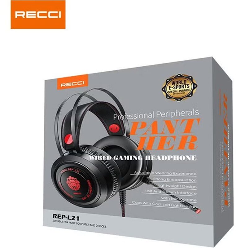 Casque de jeu filaire Recci REP-L21