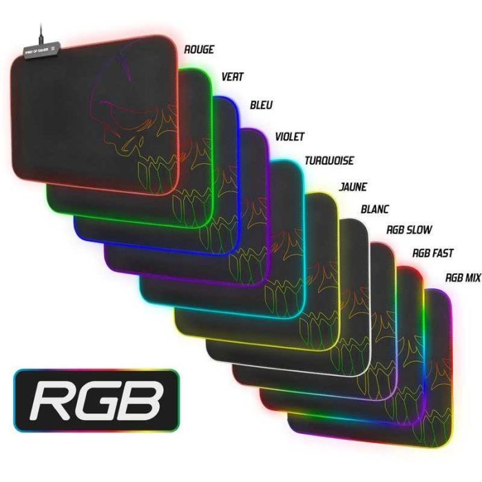 tapis de souris SPIRIT OF GAMER LED RGB Medium